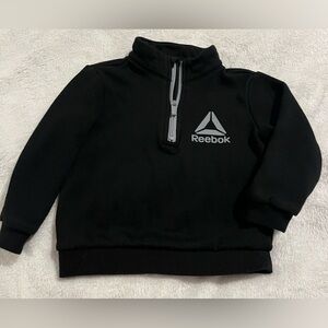 Reebok Kids Black Quarter-Zip Sweatshirt